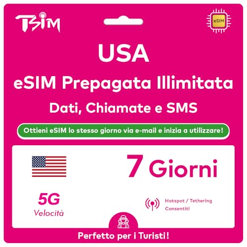 USA eSIM 7 dagar. T-Mobile-nätverk med obegränsad höghastighetsdata, lokala samtal och sms. Få eSIM samma dag via e-post och börja använda! Du behöver inte vänta på paketet!