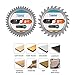 Luckyway 4-1/2 Inch Circular Saw Blade 24T Farming & 40T Fine Finish with 3/8 Inch Arbor, TCT Trim Saw Blade for Cutting Wood, 4-Pack