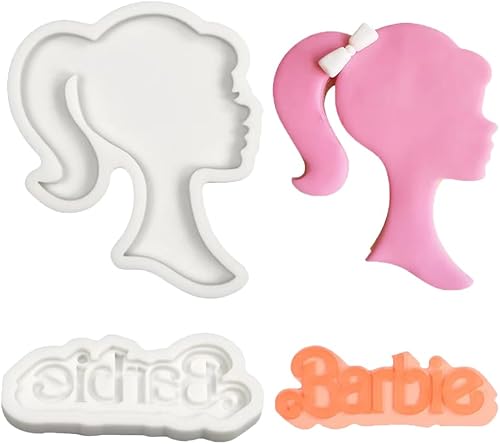 Moldes de silicona para cabeza de muñeca, plantilla de pastel de fondant 3D, linda muñeca de chocolate, caramelo, herramienta de pastelería, hecho a