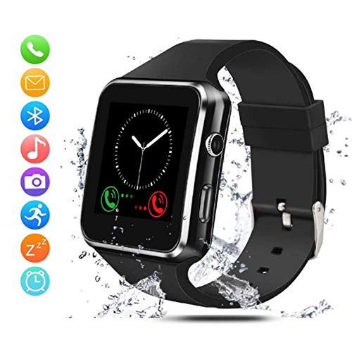 Smartwatch Bluetooth,Reloj Inteligente con Whatsapp Smartwatches con Cámara Pantalla táctil para Tarjeta SIM Smart Watch Telefono Sport Fitness Tracker Compatible Android para Hombre