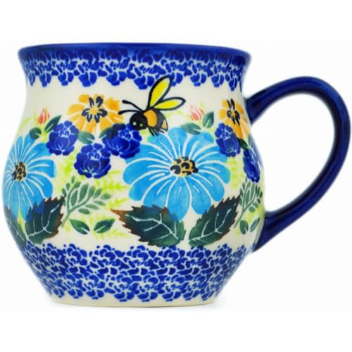 Taza artesanal polaca con diseño Summer Bees 13 oz