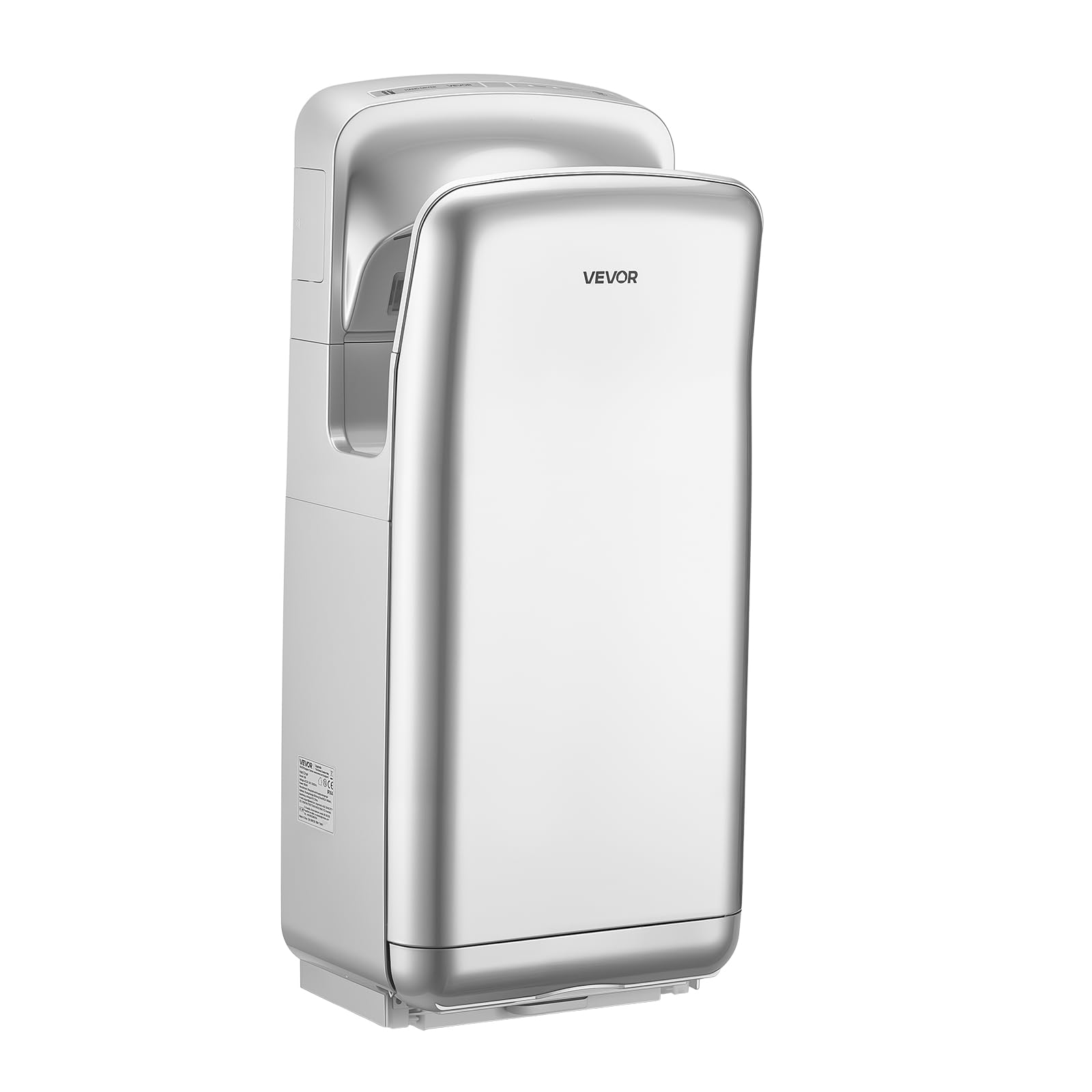 VEVOR Secador de Manos Eléctrico con Filtro HEPA, 1950 W, 19000 RPM, con Flujo de Aire de 100 m/s Doble Cara, Sensor Infrarrojo para Centros Comerciales Oficinas Hoteles Baños Hogares, Color Plateado