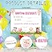 Farm Animals Adoption Certificate - Adopt an Animal Certificate for Girl - Farm Animals Adoption Party Decorations - Farm Barnyard Birthday Party Favors Supplies, 10 Adoption Certificates (CC09)