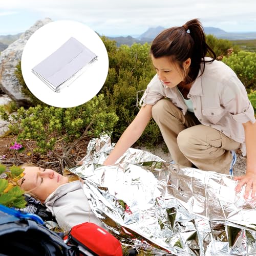 HFMYGS 4 Stück Rettungsdecke, Rettungsfolie, Emergency Blanket, Rettungsdecken, Notfalldecke, Erste Hilfe Decke Silber Gold, für Erste Hilfe Notfall (210cm X 130cm) – Bild 6