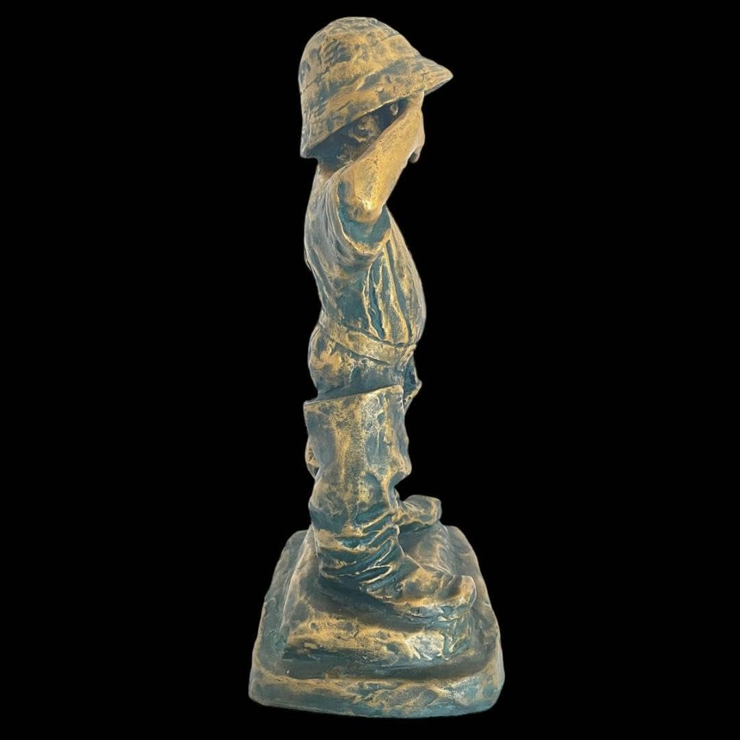 北村西望の将軍の孫 北村西望「天真爛漫『将軍の孫』」ブロンズ作品・北村治禧識箱