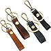 4 Pieces Leather Valet Keychain Leather Key Chain with Belt Loop Clip for Keys (Slim Belt Loop)