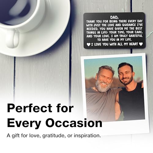 Dad Wallet Card Keepsake – Engraved Aluminum Gift for Father, Stepdad, Grandpa – Meaningful Fathers Day, Birthday, or Christmas Gift from Daughter or Son2
