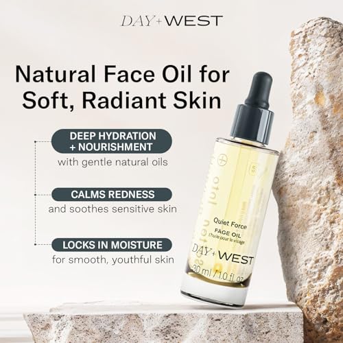 Day + West Day+West Hydrating Face Oil for Women – Rosehip & Squalane Oil for Sensitive Skin, Gentle Moisturizing Vitamin C, Natural & Essential Oils for Gua Sha Use, Healthy Glowing Skin Care -30ml