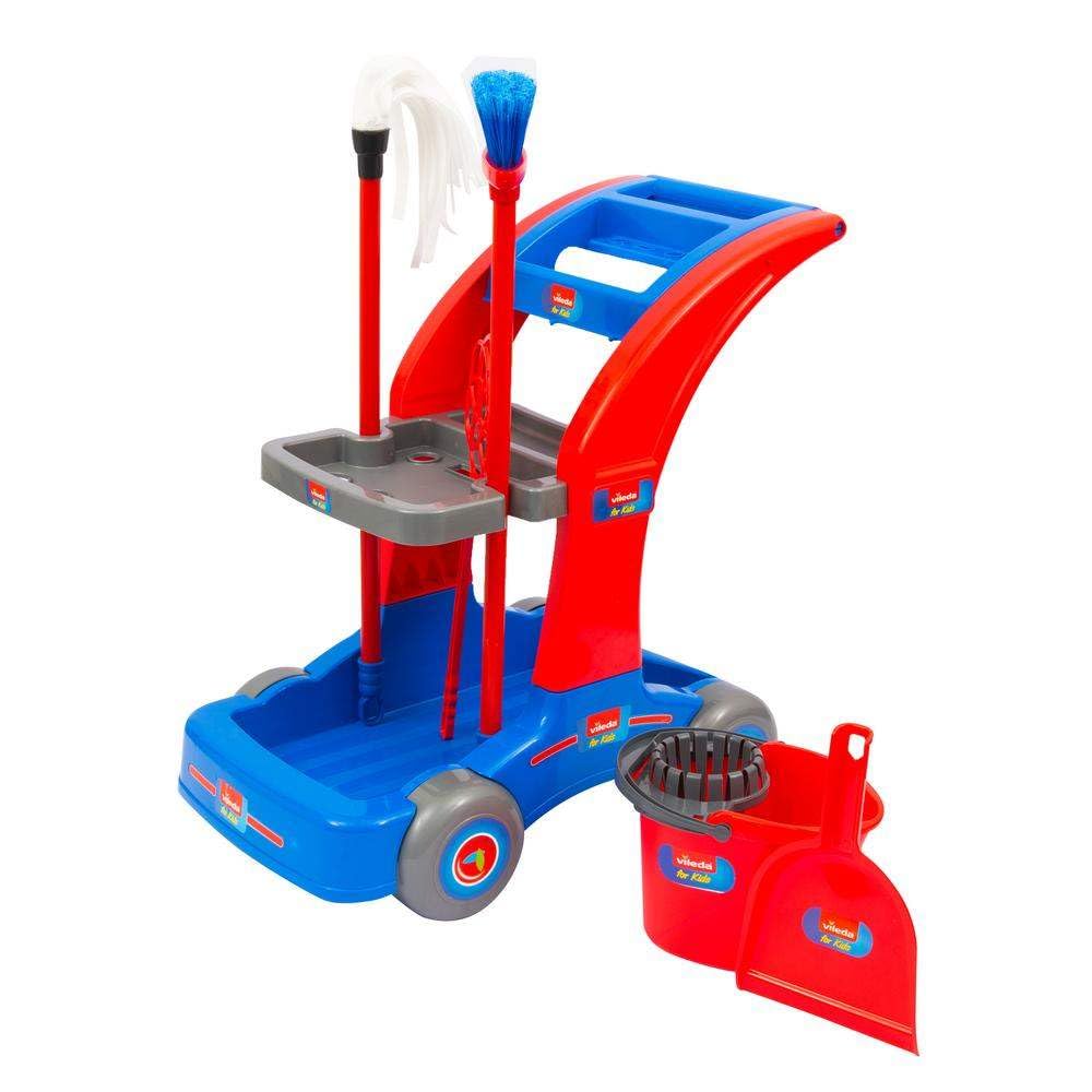 Grandi Giochi - Vileda Maxi Carrello Pulizie, 5 Accessori Inclusi - VLE00000