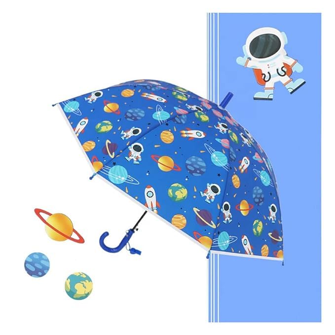 Image of Rainbow Smiling Sun Umbrellas Children Magic Cloud Transparent, See through Dome Umbrella for Children, Umbrella for Girls and Boys, Umbrella for Kids