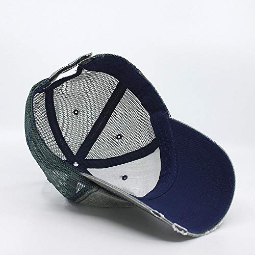 Image of The Vintage Year Distressed Cotton Unstructured Soft Mesh Breathable Adjustable Dirty Wash Dad Hat Trucker Baseball Cap