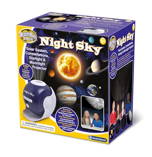 Brainstorm Toys: Night Sky Projector - Solar System, Constellations, Starlight & Moonlight Projector - 12' Projection