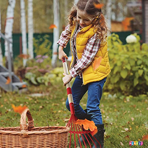 image for Play22 Kids Garden Tool Set Toy 4-Piece - Shovel, Rake, Hoe, Leaf Rake