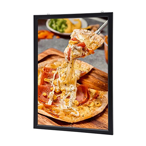 23.6*35.8 in LED Movie Poster Frame, Art Picture Light Box Advertising Display, Framed Wall Art Lights for Paintings Pictures, Digital Signage Display for Cinemas, Restaurant (Black, 23.6*35.8 in)