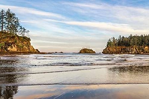 Sunrise at Sunset Bay III Poster Print by Stan Hellmann (12 x 18)