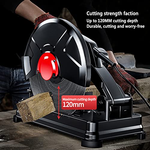 YHUEGH Metallschneidemaschine Für 45 Grad, 3680 W Stahlschneidemaschine, 6500 U/Min Kappsäge, 14"/ 35,5 cm Klingendurchmesser, 0-45 ° Einstellbare Gehrungssäge Zum Schneiden Von Metall – Bild 3