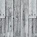 Price comparison product image Grey Wood Panel Wallpaper Wood Effect Wallpaper Self Adhesive Removable Peel and Stick on Wallpaper Contact Paper Wood Effect Wallpaper Rustic Distressed Dark Grey Wood Shiplap Wallpaper 45x300CM