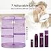 Awenia Makeup Organizer 360-Degree Rotating, Adjustable Makeup Storage, 7 Layers Large Capacity Cosmetic Storage Unit, Fits Different Types of Cosmetics and Accessories, Plus Size(Purple)