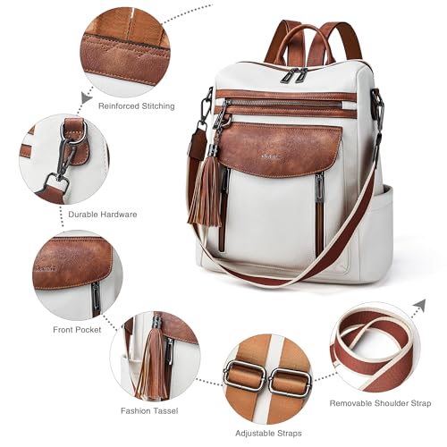 Image of Shrrie Backpack Purse for Women Fashion Leather Backpack Purse Designer Travel Backpack Shoulder Bag