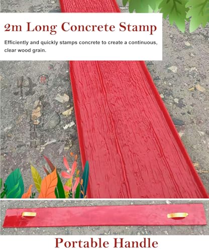 Tapis de tamponnage pour béton à texture de bois de 2m de long - 3