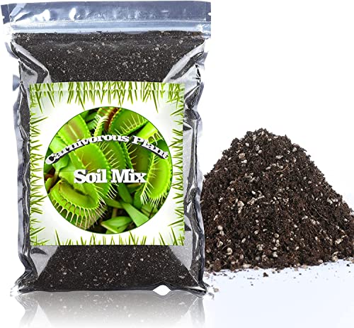 Carnivorous Plant Soil Mix 1 QT Small Size Bag for Repotting All Natural Ingredients Great for Venus Sundews and Pitcher Plants