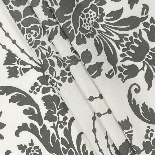Image of Swayam Roto Cotton Single Bedsheet with 1 Pillow Cover | Size 60 x 90 inch | 144 TC | Floral Design | Soft Breathable Bed Sheet | Comfortable & Durable for Bedroom - Grey