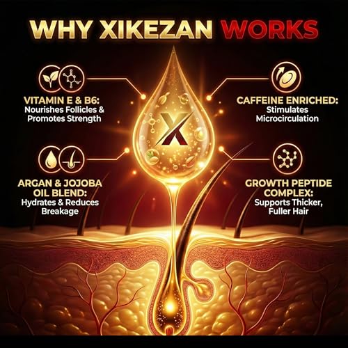 Image of XIKEZAN Men's Beard oil for men & Hair Growth -30ml | All Natural Formula for a Fuller | Healthier Beard and Hair - Softens, Strengthens | Promotes Growth (30ml) (Beard Oil with Roller)