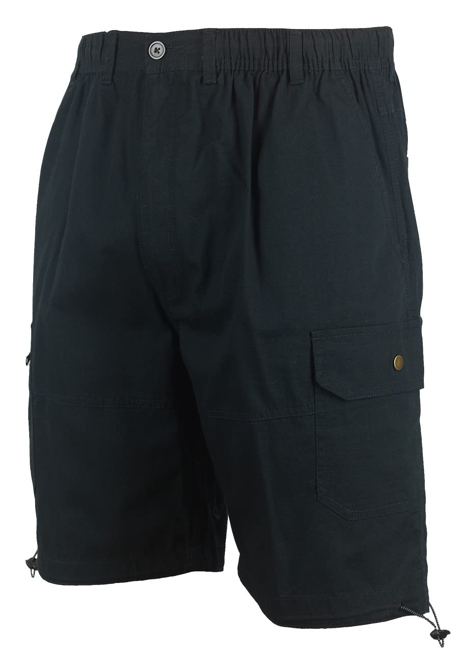 Espionage Men's Navy Blue Big Assam Rip Stop Cargo Shorts For Sizes 2XL 3Xl 4XL 5Xl 6XL 7Xl 8XL, Size : 5XL