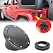 JeCar Fuel Door Cover Aluminum Alloy Gas Cap Cover Exterior Accessories for 2007-2018 Jeep Wrangler JK & Unlimited, Carbon Fiber Texture