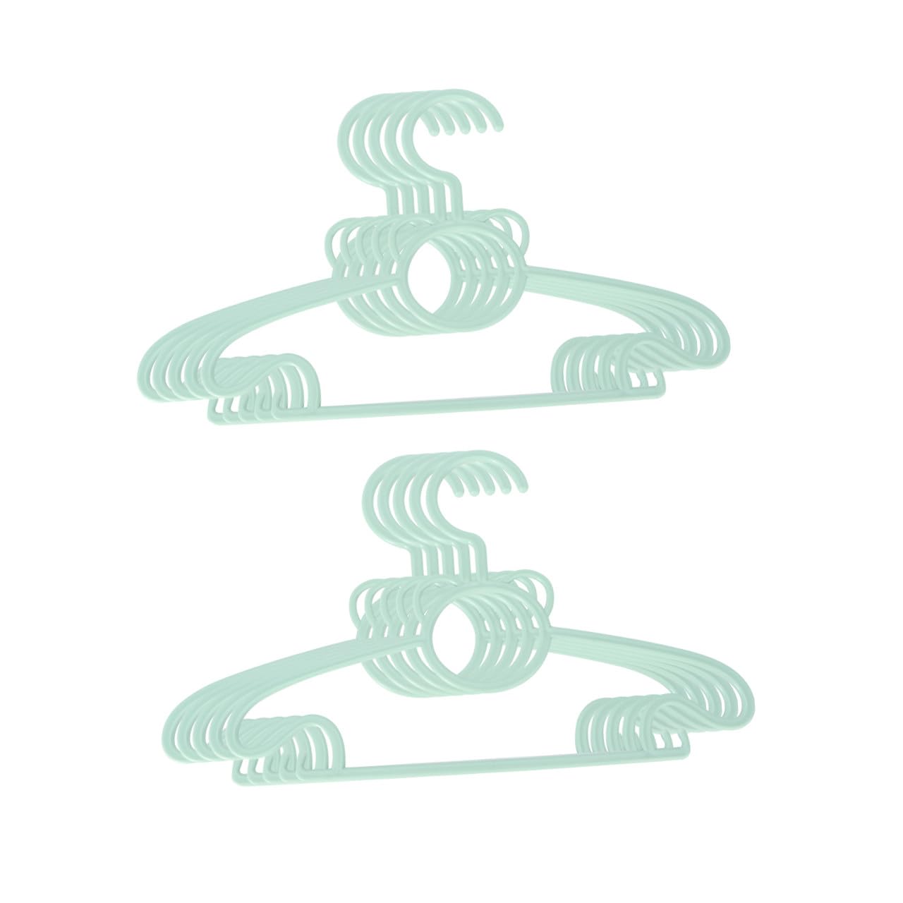 SOLUSTRE 10 Piezas Percha Infantil Antideslizante de Plástico Diseño de Caricatura para Ropa de Niña para Organización de Armarios y Secado de Color Verde