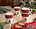 Spode Christmas Tree Tartan Stacking Mugs, Set of 4 – Festive Tartan Design Coffee Cups, 10oz Earthenware for Holidays, Colorful & Fun Stackable Cups, Great Gift for Seasonal Celebrations