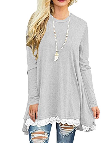 Lace-trimmed tunic