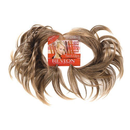 Twirl Ups Color Frosted - Revlon Hairpiece Overall Length 8" Straight Style Synthetic Attached Comb Clip Around Bun Pedazo de cabello