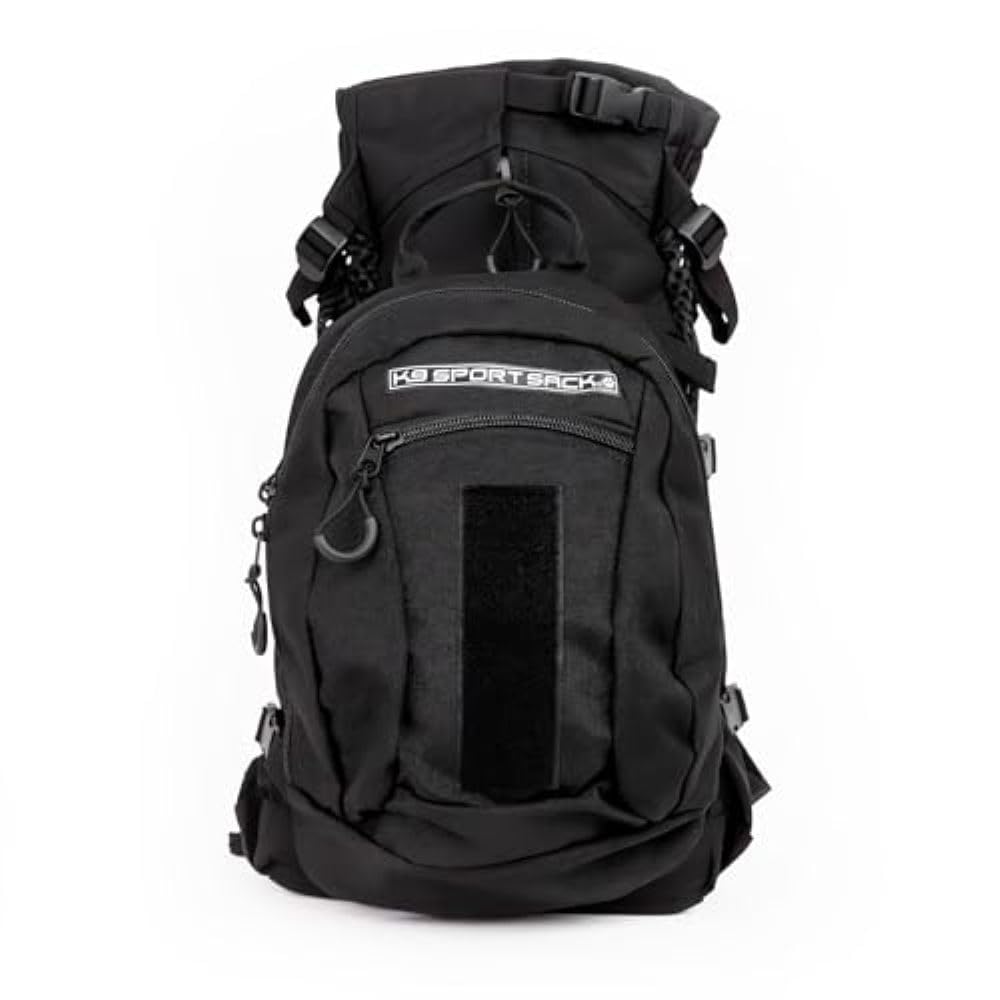 Plus 2 - Small, Jet Black - Ideal for Dogs 13-16” Long - Adjustable, Backpack-Style Carrier with Multi-Functional Storage Pack, Thick Shoulder Straps & Padded Back Panel