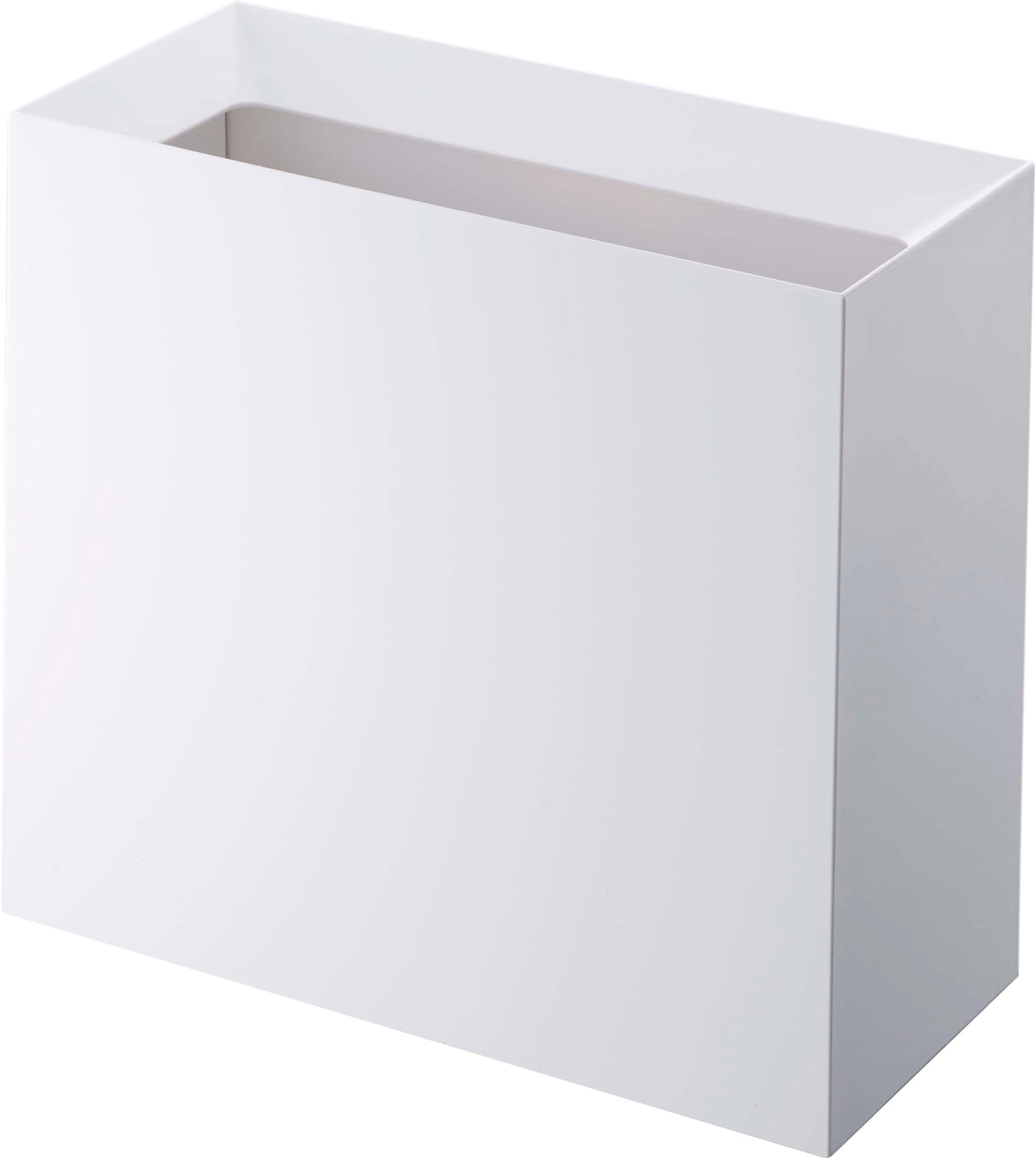 Yamazaki Industries 4494 Trashcan Tower, Wide, White