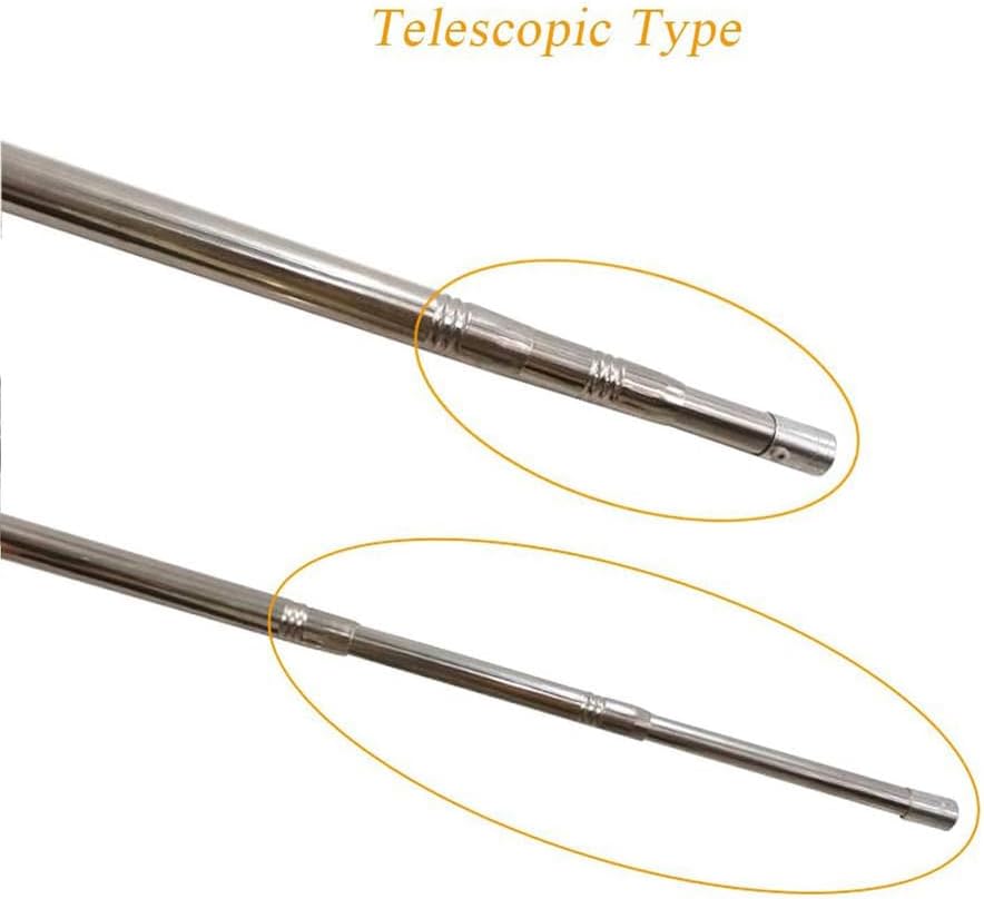 Telescopic Water Sampler 304 Stainless Steel Pendulum Beaker Sampling Ladle Vertical Swing Sampler Water Sampling Pole for Lake River Wellhead Reservoir,Metal 1000ml,0.65~1.5m