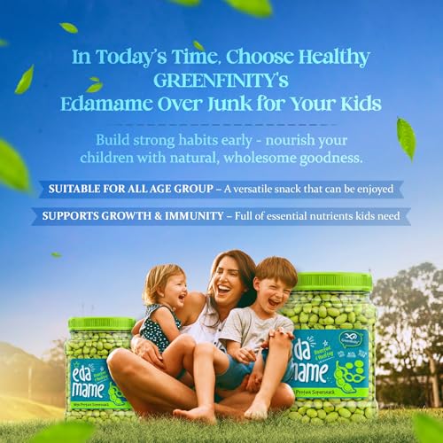 Image of Greenfinity Roasted Edamame 250g | High Protein Vegan Snack | Roasted Not Fried Soybeans | Healthy Crunchy Diet Snack for Gym, Weight Loss & Office | Premium Plant Protein