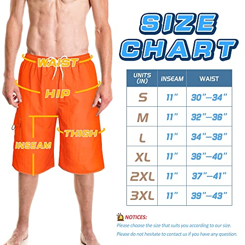 Image of Mens Swimming Trunks Swim Trunks Quick Dry Swim Shorts with Mesh Lining Funny Swimwear Bathing Suits