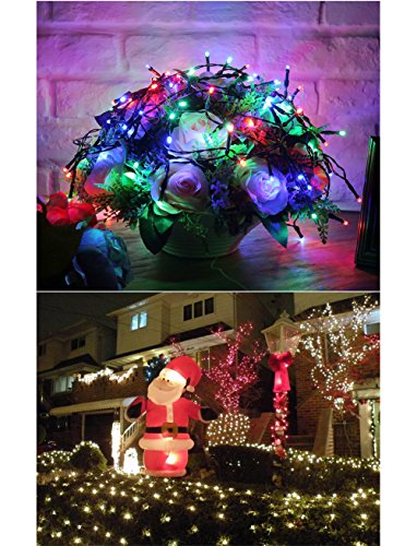 Guirlande solaire 200 LED 22m étanche multicolore pour l'extérieur