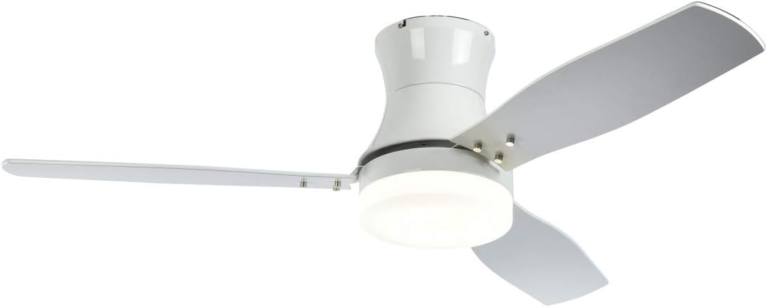 52" Ceiling Fan with 3 Speed Remote Control Timing Function Super noiseless 3 Blade (White)