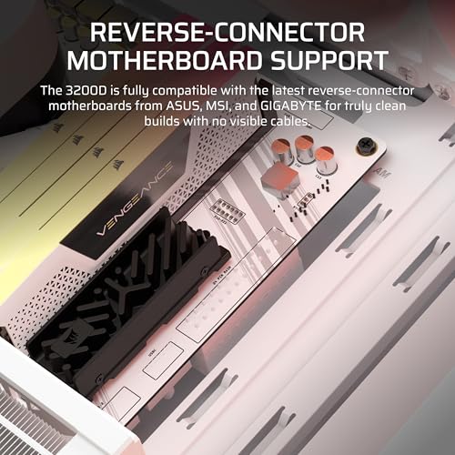 Image of CORSAIR 3200D RS ARGB Mid-Tower PC Case - 3X RS120 ARGB PWM Fans Included, GPU Anti-sag Stabilization Arm, ASUS BTF, MSI Project Zero, Gigabyte Project Stealth - White