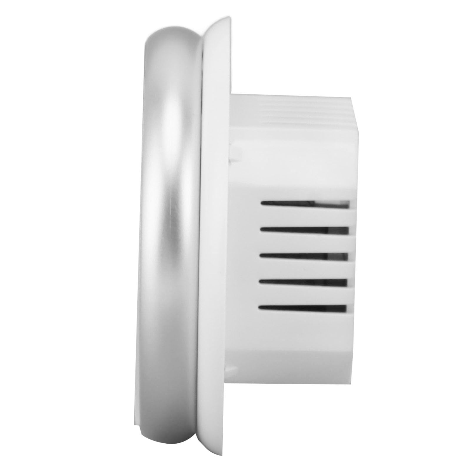 Termostato Inteligente Inalámbrico Termostato WiFi Programable Preciso para Calefacción y Refrigeración del Hogar, Control por Voz, Diseño Delgado, Base Redonda de 85 Mm (Blanco)