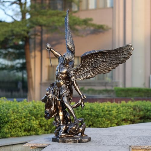 Escultura grande del Arcángel San Miguel de 43 pulgadas miniatura 3