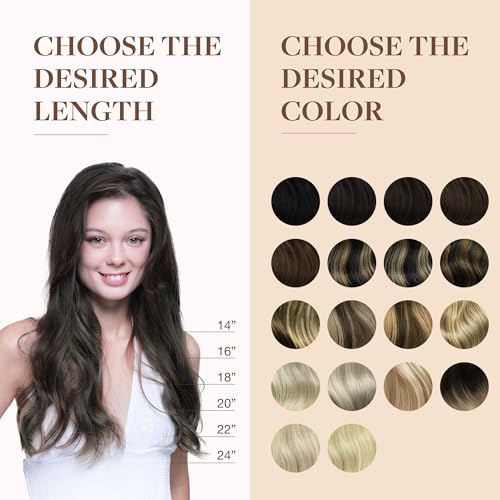 Image of GOO GOO Seamless Clip in Hair Extensions Real Human Hair Remy Extensions