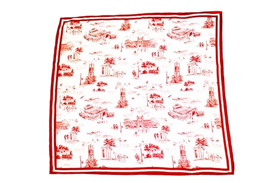 William & Lauren Women’s 100% Silk Universtiy of Oklahoma Toile Scarf – Officially Licensed Collegiate Accessory