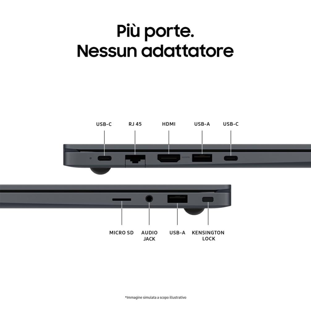 Samsung Galaxy Book4, 3 anni di garanzia, Processore Intel Core 3, 8GB RAM, 512GB, Laptop 15.6" FHD LED Display, Windows 11 Home, Gray [Versione Italiana]