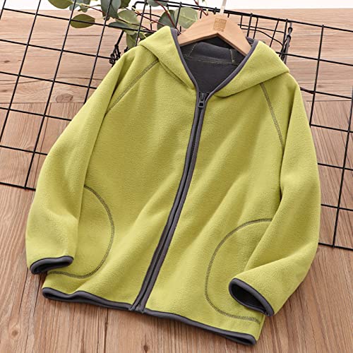 Toddler Boys Girls Long Sleeve Jacket Kid Autumn Winter Solid Fleece Zipper Hoodie Coat Thicken Warm Outwear2