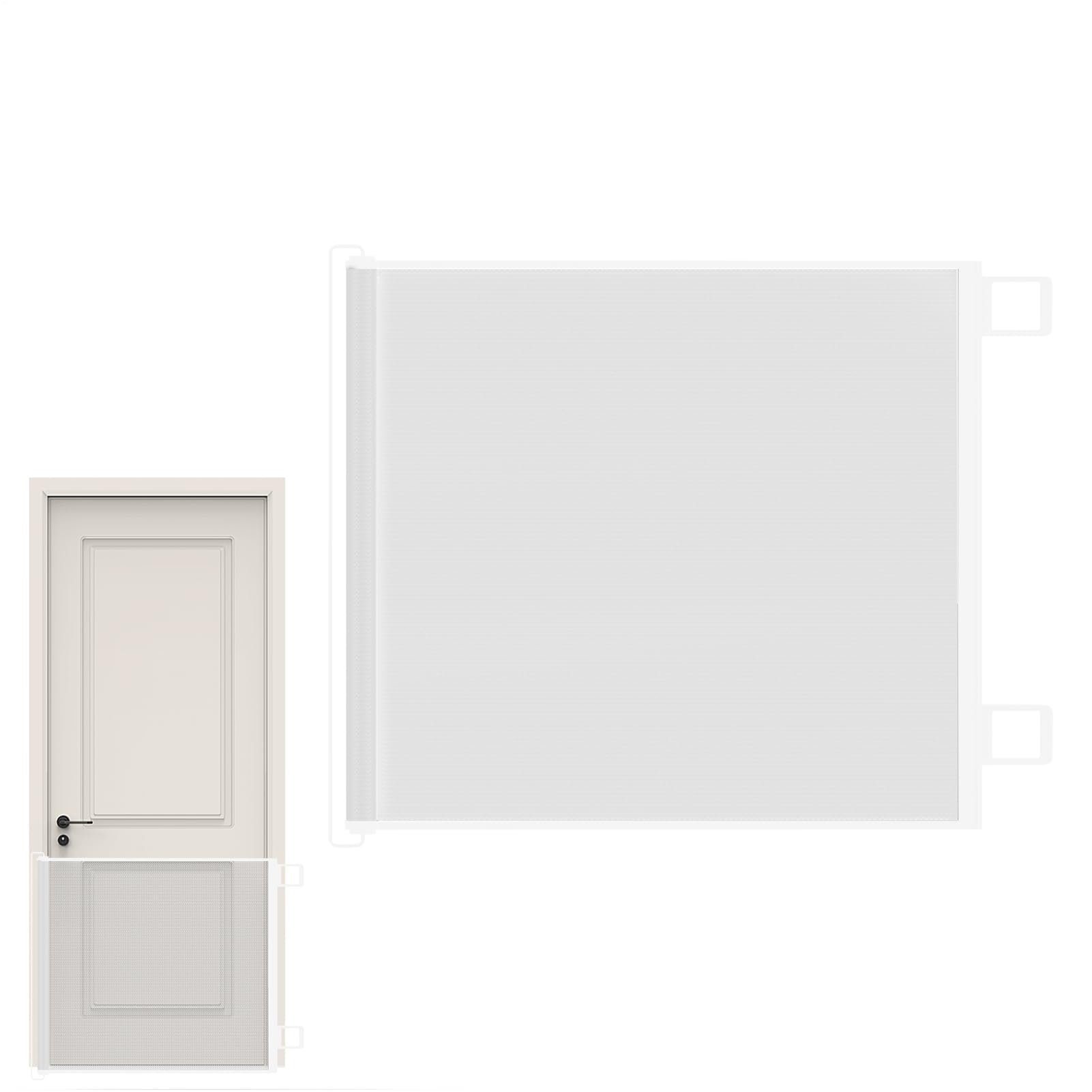 Retractable Young Gates No Drilling Protective Mesh Home Use