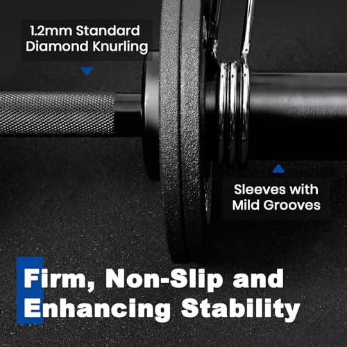 LIONSCOOL 16"Loadable Dumbbells Pairs, Olympic Dumbbell Bar/Handle for Strength Training, Compatible with 2’’ Standard Plates - Image 5