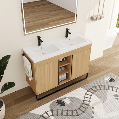 Malwee 48 Inch Bathroom Vanity with Double Sink Combo,48" Freestanding